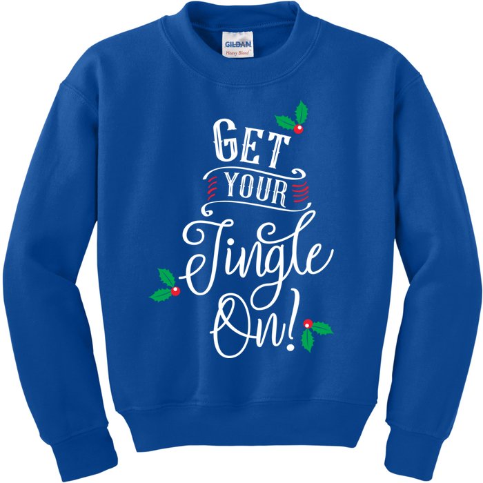 Get Your Jingle On Happy Bubbly Christmas Gift Kids Sweatshirt