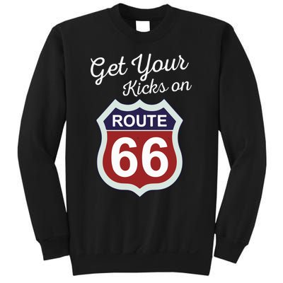 Get Your Kicks Route 66 Distressed 60S Sweatshirt