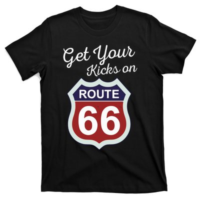 Get Your Kicks Route 66 Distressed 60S T-Shirt