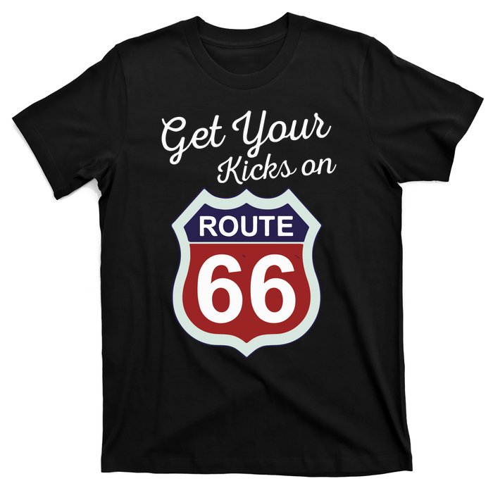 Get Your Kicks Route 66 Distressed 60S T-Shirt