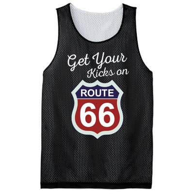 Get Your Kicks Route 66 Distressed 60S Mesh Reversible Basketball Jersey Tank