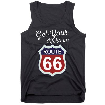 Get Your Kicks Route 66 Distressed 60S Tank Top