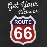 Get Your Kicks Route 66 Distressed 60's Adult Drive Performance Visor