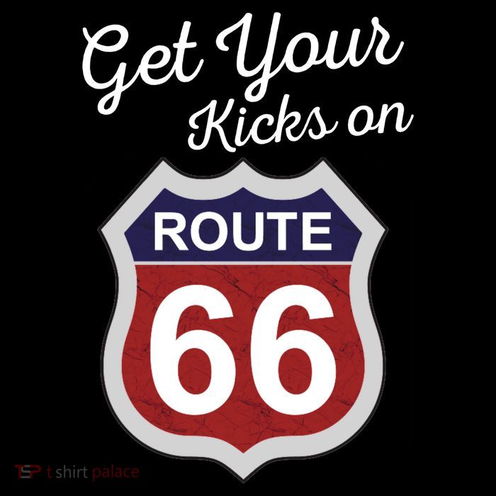 Get Your Kicks Route 66 Distressed 60's Cooling Performance Long Sleeve Crew