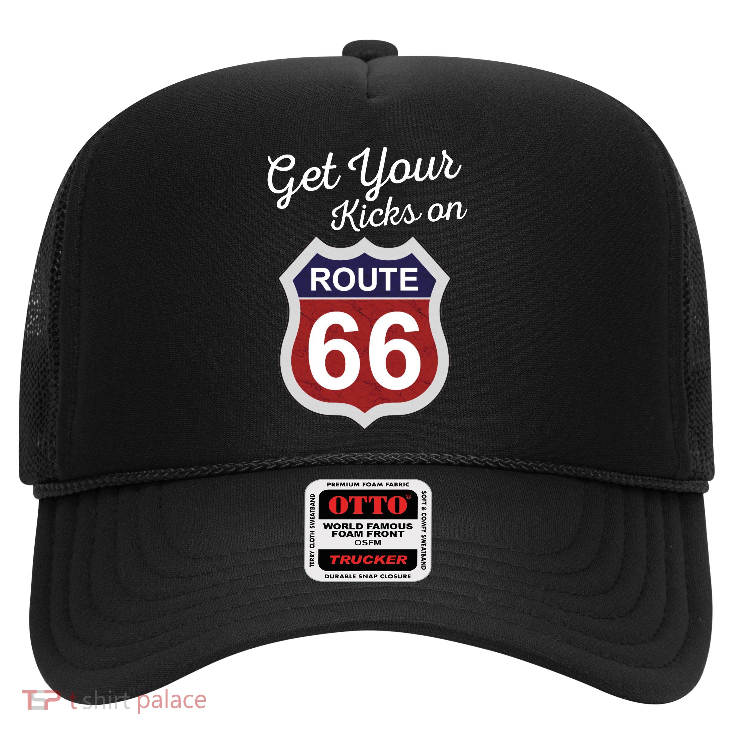 Get Your Kicks Route 66 Distressed 60's Trucker Hat