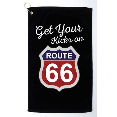 Get Your Kicks Route 66 Distressed 60's Golf Towel