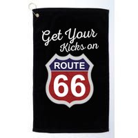 Get Your Kicks Route 66 Distressed 60's Golf Towel