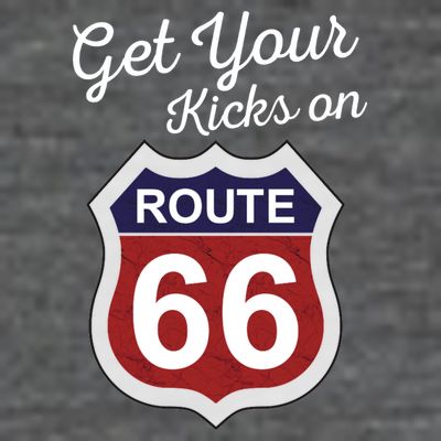 Get Your Kicks Route 66 Distressed 60's T-Shirt