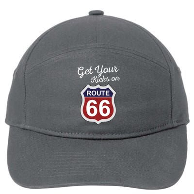 Get Your Kicks Route 66 Distressed 60's 7-Panel Snapback Hat