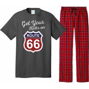 Get Your Kicks Route 66 Distressed 60's Pajama Set