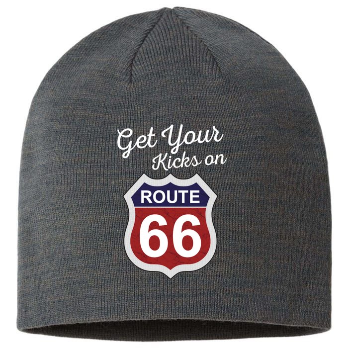 Get Your Kicks Route 66 Distressed 60's Sustainable Beanie