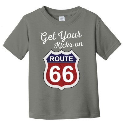 Get Your Kicks Route 66 Distressed 60's Toddler T-Shirt