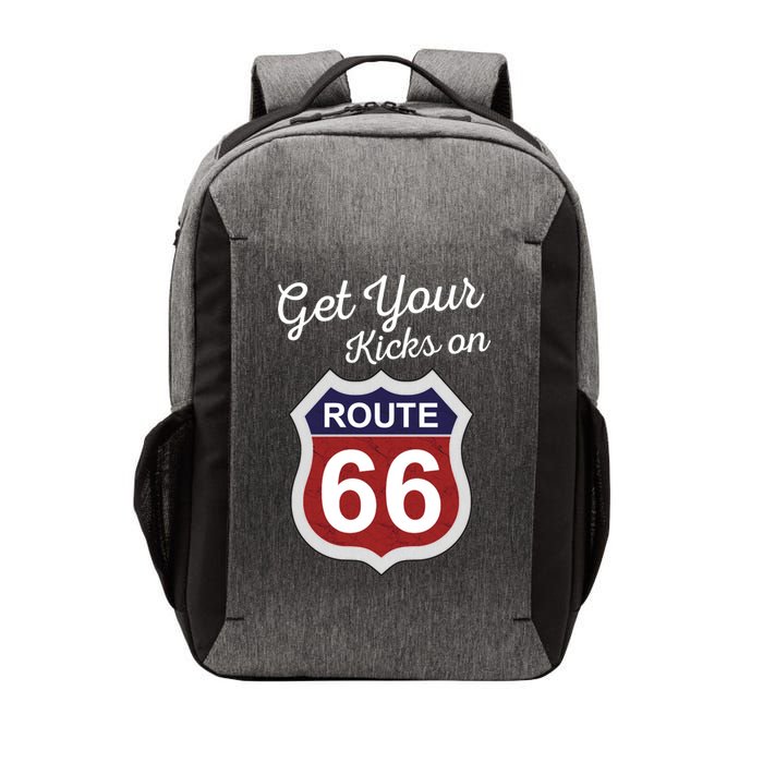 Get Your Kicks Route 66 Distressed 60's Vector Backpack