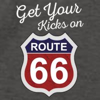 Get Your Kicks Route 66 Distressed 60's Vector Backpack