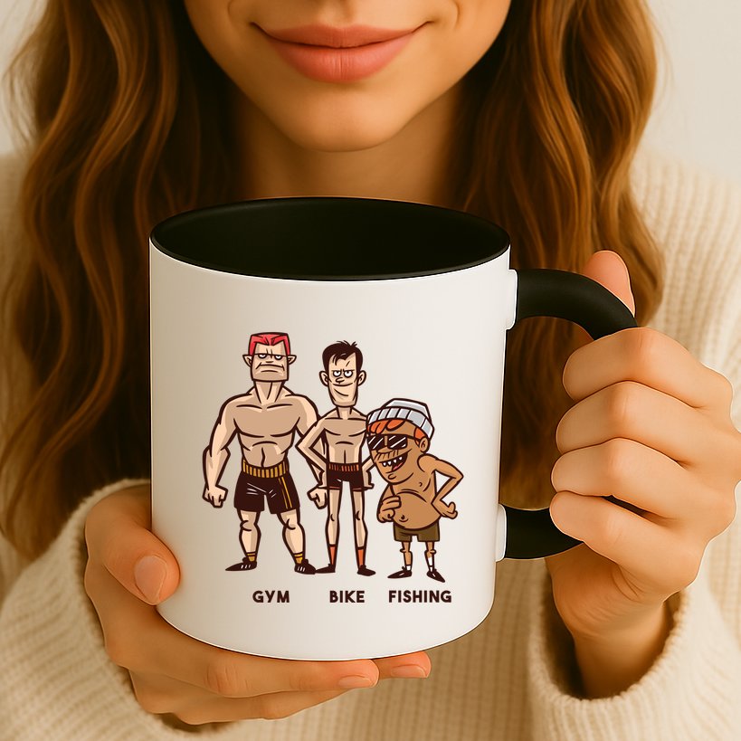 Gym Bike Fishing Funny Mug