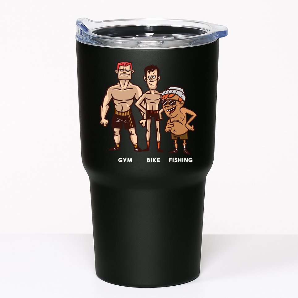 Gym Bike Fishing Funny Tumbler