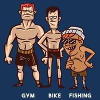 Gym Bike Fishing Funny Cooling Performance Crew T-Shirt
