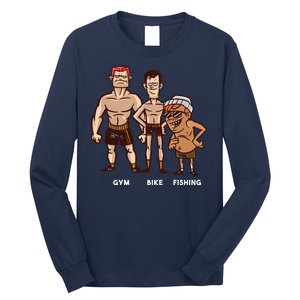 Gym Bike Fishing Funny Long Sleeve Shirt