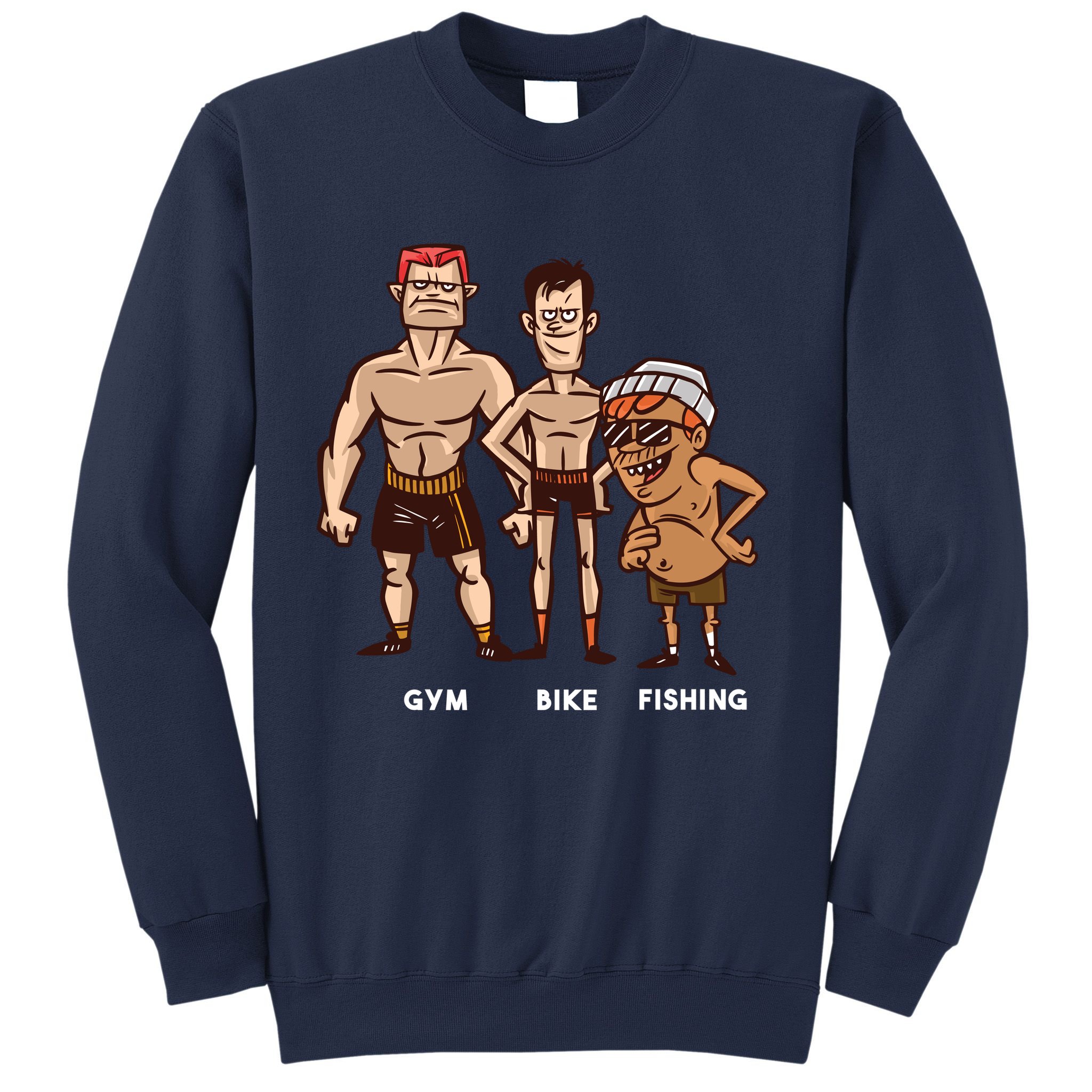 Gym Bike Fishing Funny Sweatshirt