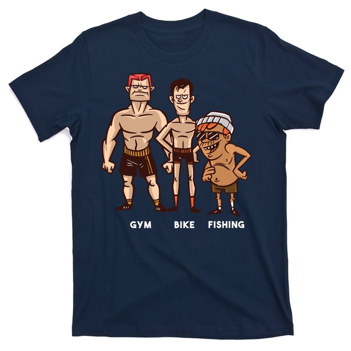 Gym Bike Fishing Funny T-Shirt