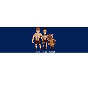 Gym Bike Fishing Funny Bumper Sticker