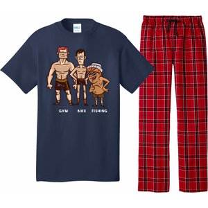 Gym Bike Fishing Funny Pajama Set