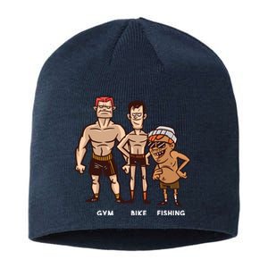 Gym Bike Fishing Funny Sustainable Beanie