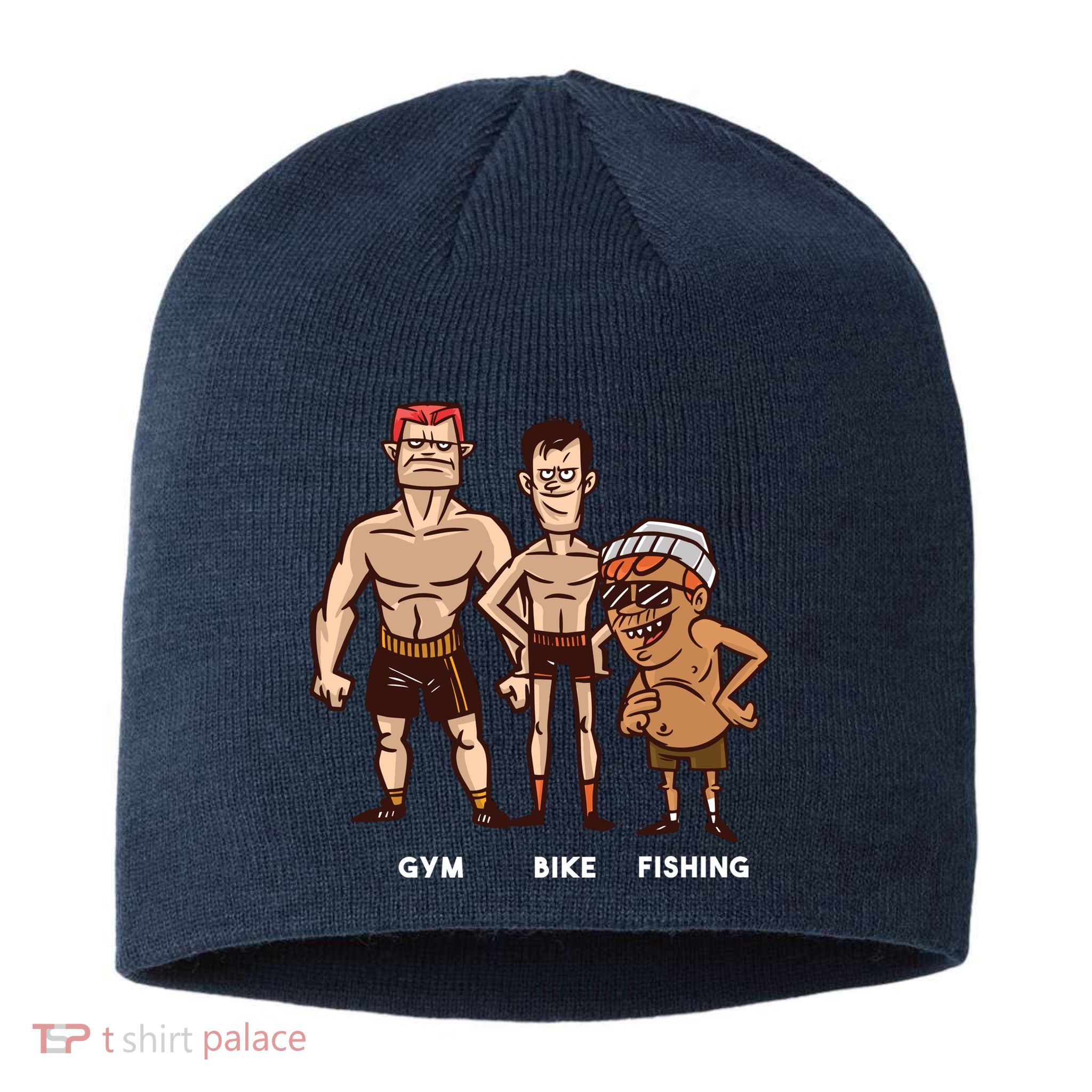 Gym Bike Fishing Funny Sustainable Beanie