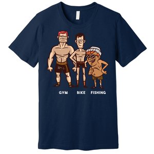 Gym Bike Fishing Funny Premium T-Shirt