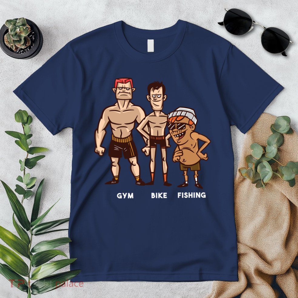 Gym Bike Fishing Funny Premium T-Shirt
