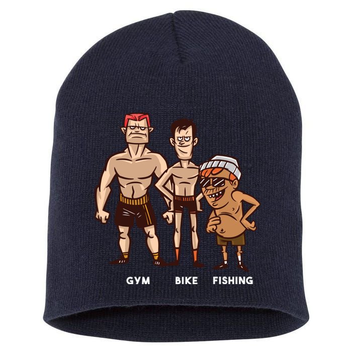 Gym Bike Fishing Funny Short Acrylic Beanie