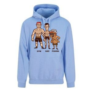 Gym Bike Fishing Funny Unisex Surf Hoodie