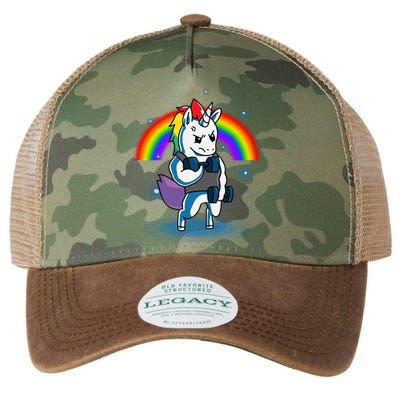 Gym Unicorn Weightlifting Legacy Tie Dye Trucker Hat