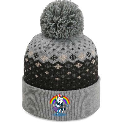 Gym Unicorn Weightlifting The Baniff Cuffed Pom Beanie