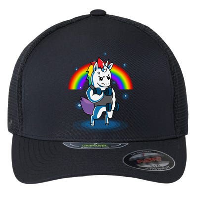 Gym Unicorn Weightlifting Flexfit Unipanel Trucker Cap