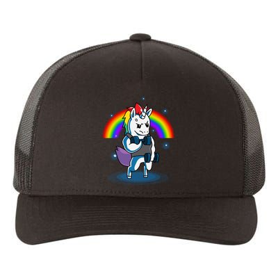 Gym Unicorn Weightlifting Yupoong Adult 5-Panel Trucker Hat