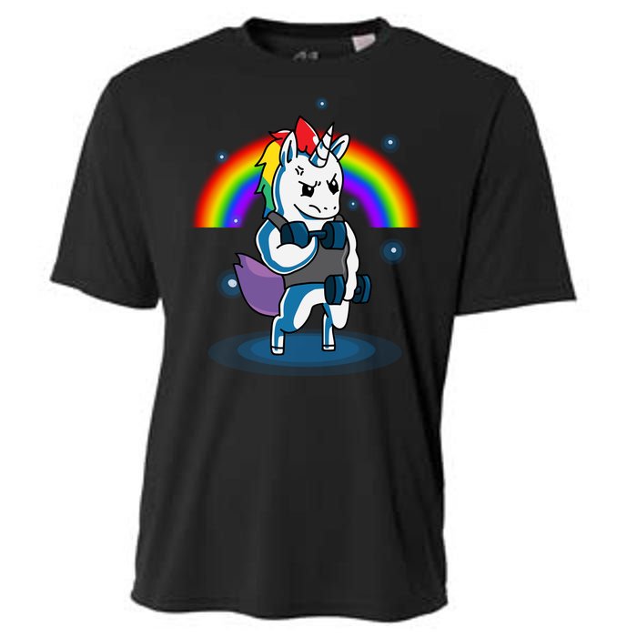 Gym Unicorn Weightlifting Cooling Performance Crew T-Shirt