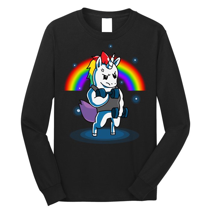 Gym Unicorn Weightlifting Long Sleeve Shirt