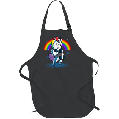 Gym Unicorn Weightlifting Full-Length Apron With Pockets