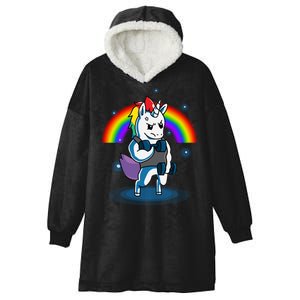 Gym Unicorn Weightlifting Hooded Wearable Blanket