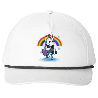 Gym Unicorn Weightlifting Snapback Five-Panel Rope Hat