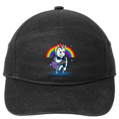 Gym Unicorn Weightlifting 7-Panel Snapback Hat