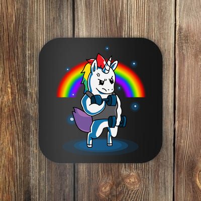 Gym Unicorn Weightlifting Coaster