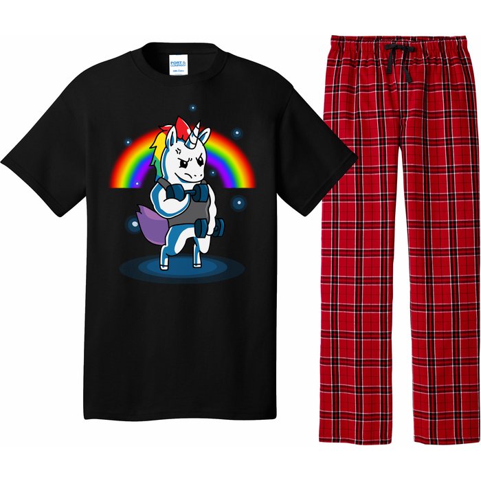 Gym Unicorn Weightlifting Pajama Set