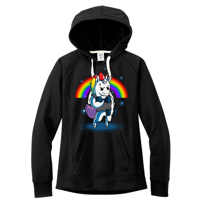 Gym Unicorn Weightlifting Women's Fleece Hoodie