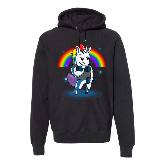 Gym Unicorn Weightlifting Premium Hoodie