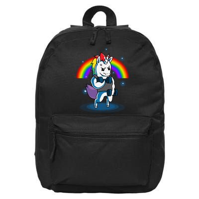 Gym Unicorn Weightlifting 16 in Basic Backpack