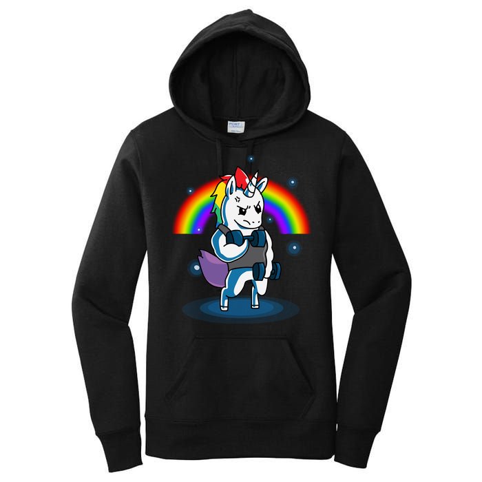 Gym Unicorn Weightlifting Women's Pullover Hoodie