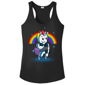 Gym Unicorn Weightlifting Ladies PosiCharge Competitor Racerback Tank