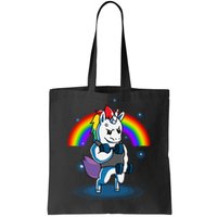 Gym Unicorn Weightlifting Tote Bag